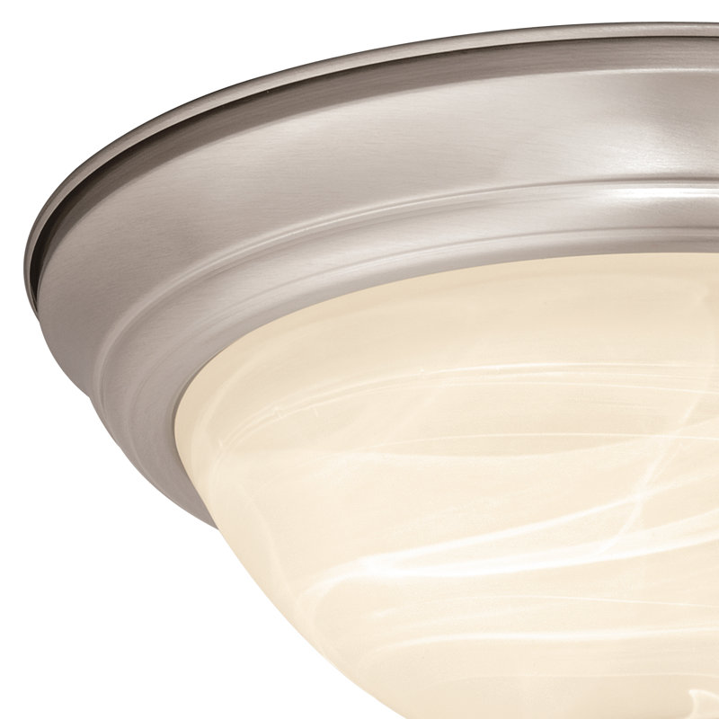 Humayraa Glass LED Flush Mount-2 Pack, Satin Nickel