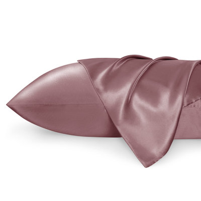 Ensemble de 2 taies d'oreiller en satin, 300 fils, sable gris, GentleSoft ™