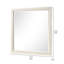 Miroir de commode Toi, verre biseauté, fini blanc antique, 38 po