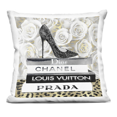 Coussin décoratif Ferns & Leaves on Black Design par Phillipa Katz