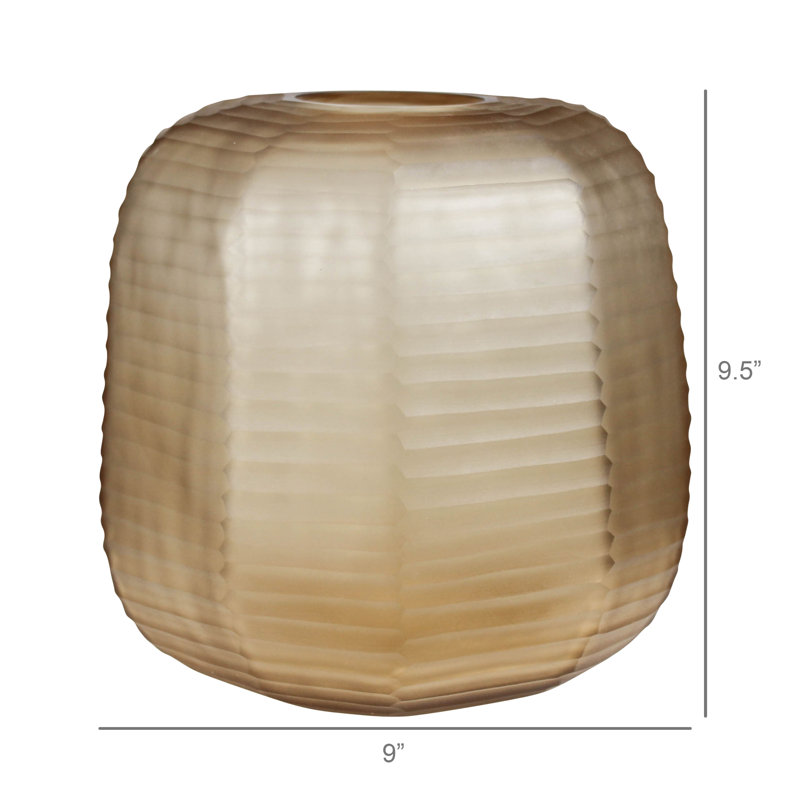 Vase moulu horizontal, verre
