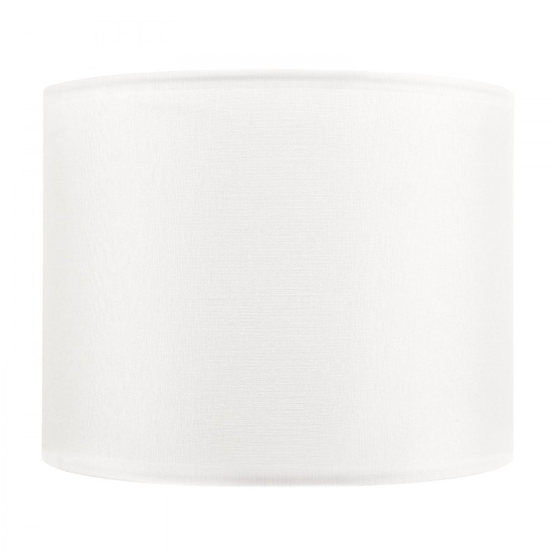 Abat-jour tambour sans abat-jour , H 10 po x l 13 po x P 13 po, Blanc