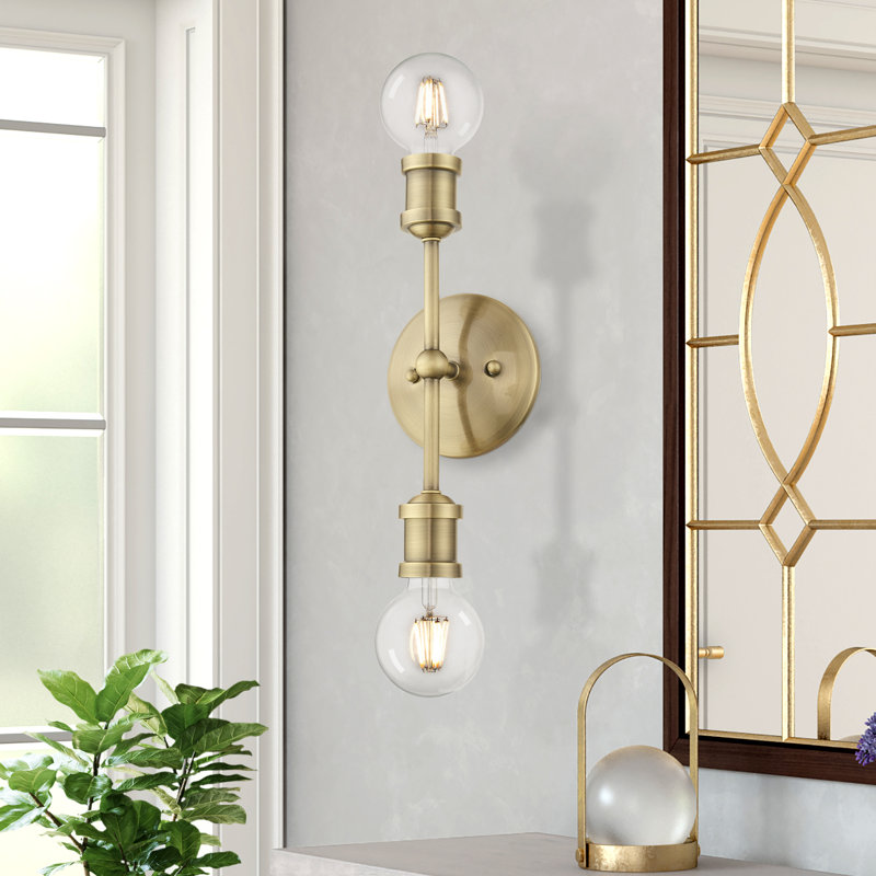 Grogan 2 - Light Dimmable Vanity Light, Antique Brass