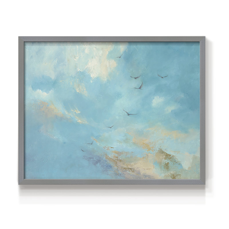 I'll Fly Away -Framed Print - Restickable, 8" H x 10" W, Gray