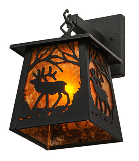 Steel Wall Light, Rust, Silver Mica