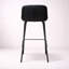 Tabouret de comptoir en cuir Dudley, noir