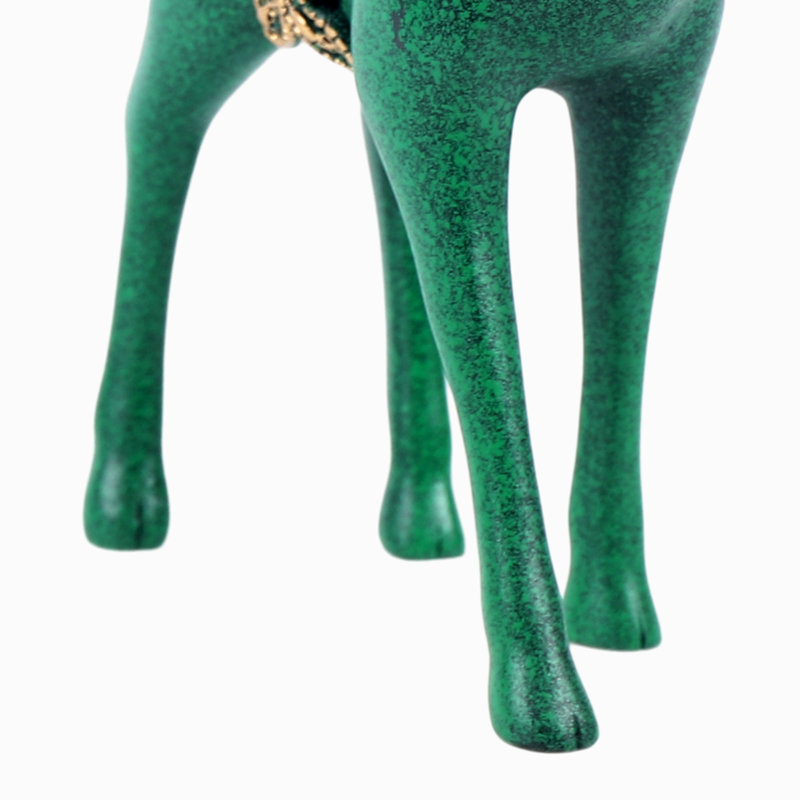 Grand renne de Noël moderne 11 po, Vert