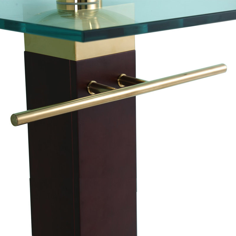 Lavabo de salle de bain piédestal carré en verre 30 po avec robinet