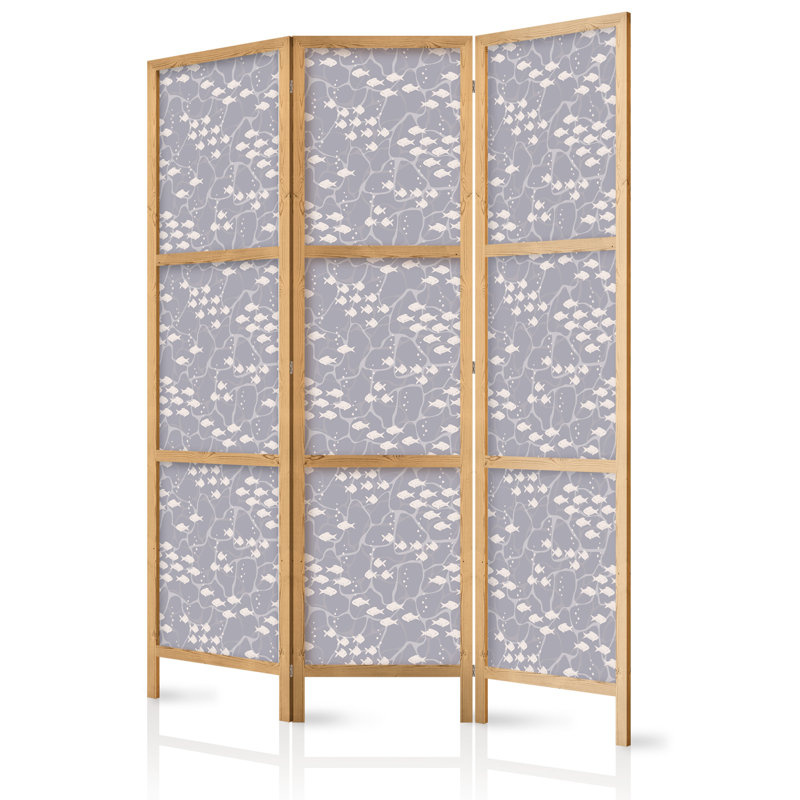171cm H Solid Wood Folding Room Divider, 171cm H x 135cm W x 1.2cm D