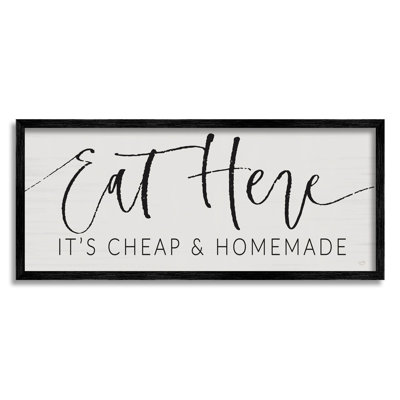 «Eat Here», art de la giclée encadrée par Lux + Me Designs