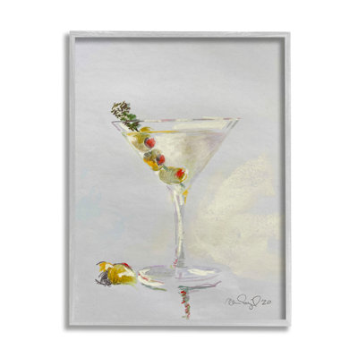 Bar à cocktail Olive Martini Glass par Alan Segal - Peinture