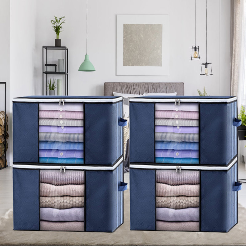 Ensemble de sacs de rangement en tissu, Bleu