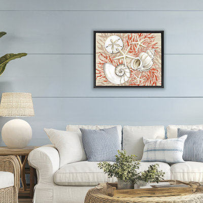 Cadre flottant Coral White Shells, design par Paul Brent
