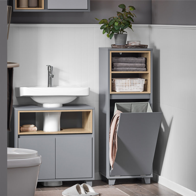 Quintilio Bathroom Cabinet, Gray