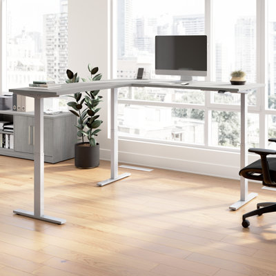 Bush Business Furniture Move 60 Series Height Adjustable L Shaped Standing Desk - Reversible