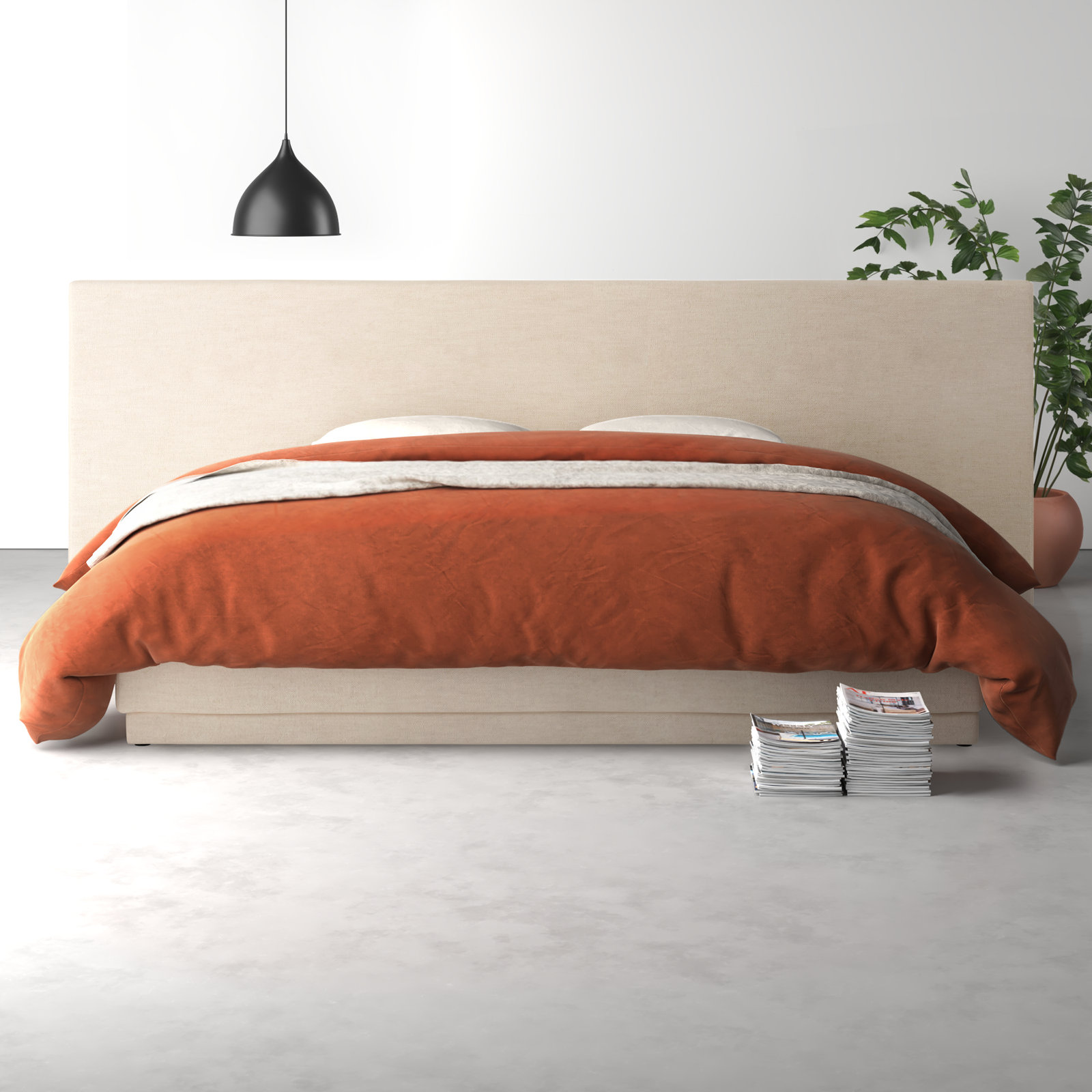 Isolde Platform Bed, Extra Wide King