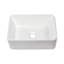 Lavabo de salle de bain vasque moderne en céramique blanche 16 po x 12 po - teinté, comptoir blanc, teinté, sur comptoir-1240975047