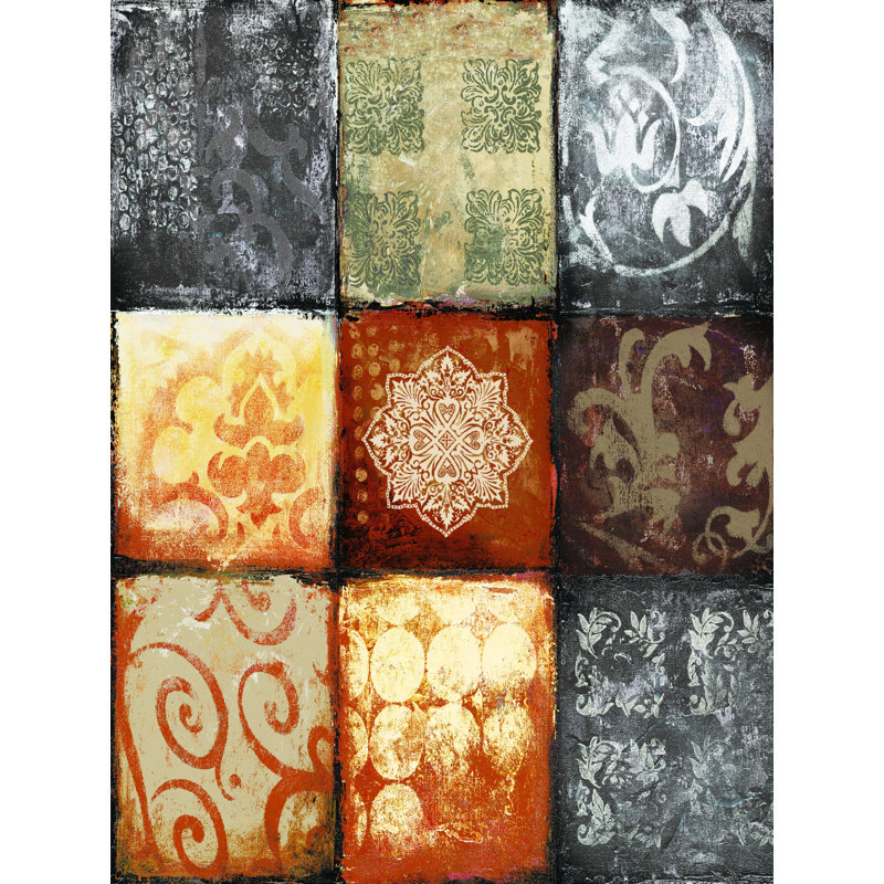 Médaillon - peinture sur toile tendue, H 16 po x l 12 po