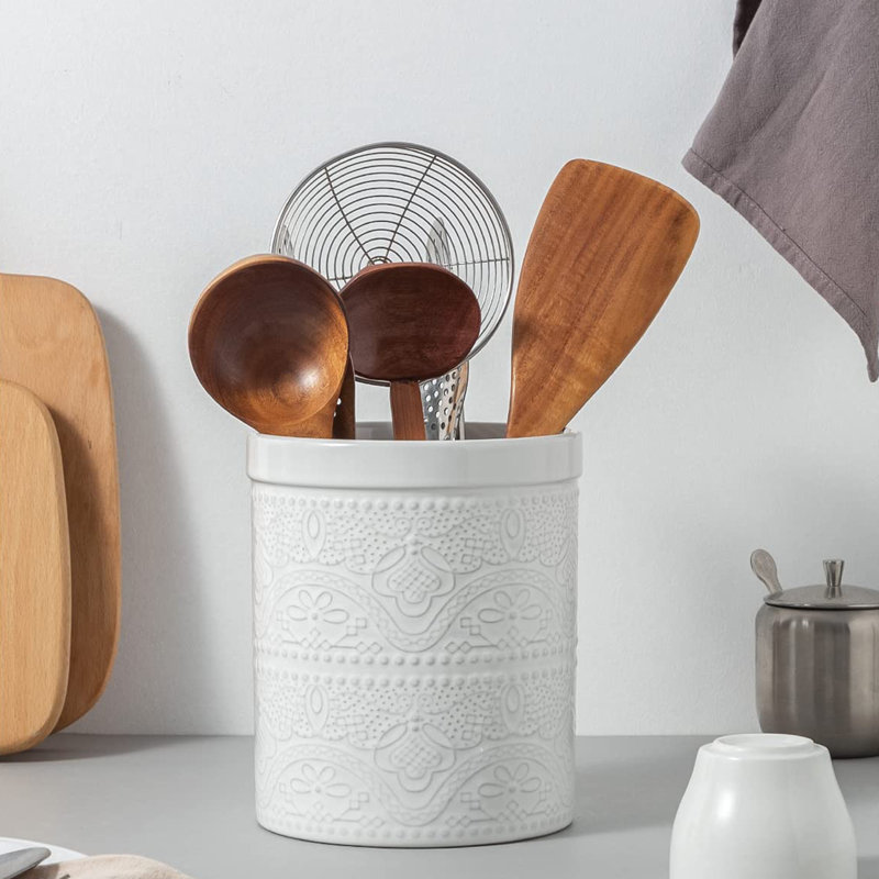 Porte-ustensiles de cuisine, Blanc brillant
