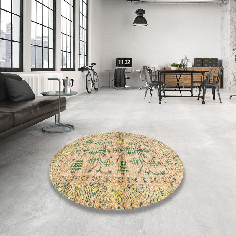 Tapis abstrait moderne 4743, Rond 7 pi