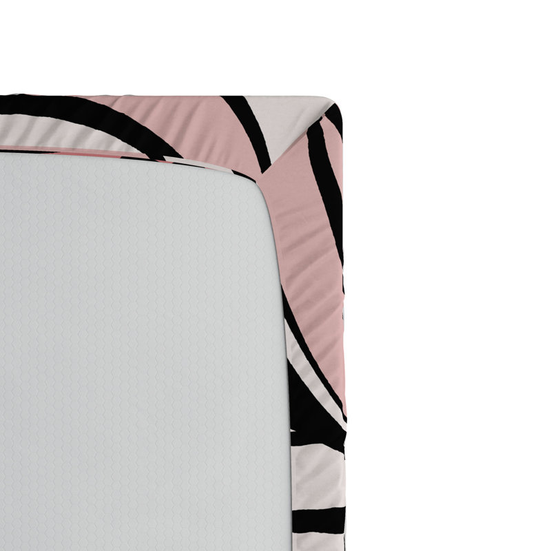 Microfiber Abstract Fitted Sheet, Twin Fitted Sheet