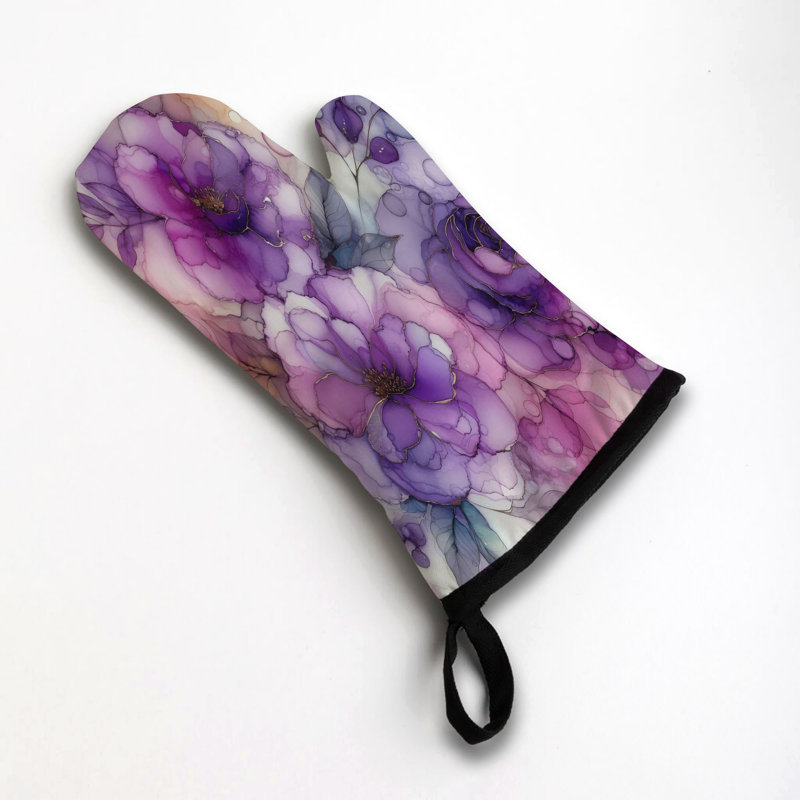 Gant de coton lilas