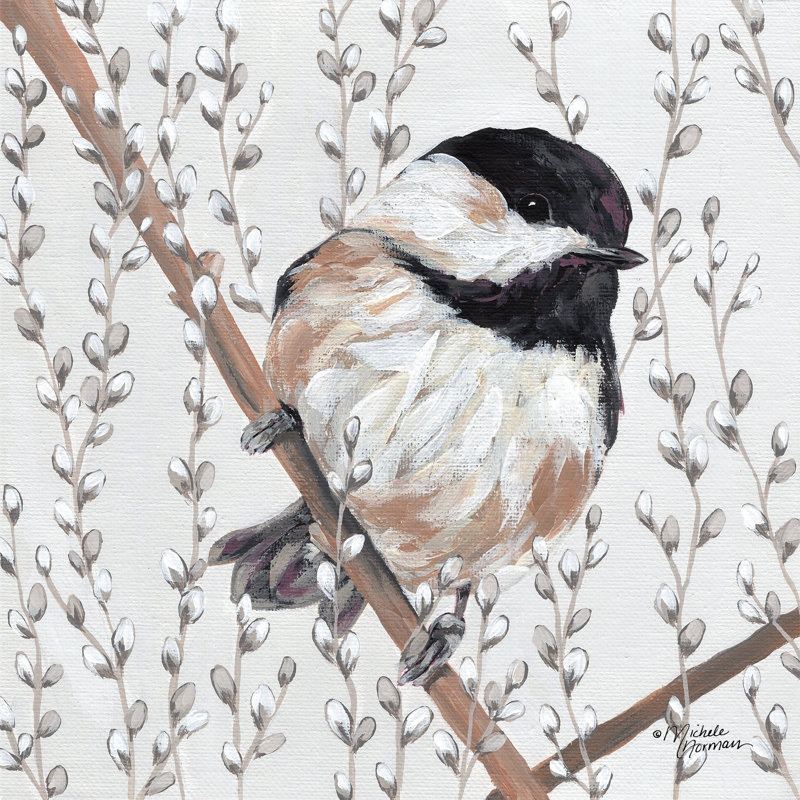 Petite mésange 2886601, H 12 po x l 12 po, Non, Toile tendue