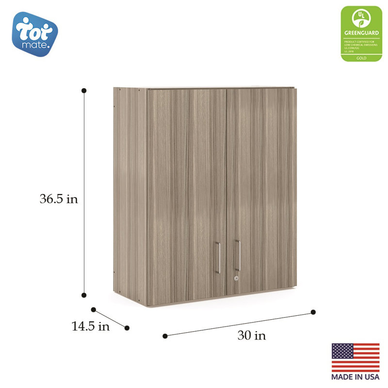 Armoire murale de rangement à 3 niveaux Tot Mate, Oui, Gris orme ombré