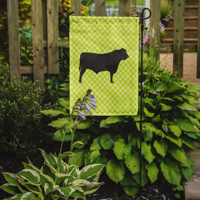 Angus de vache à 2 côtés en polyester 15 x 11 po drapeau de jardin
