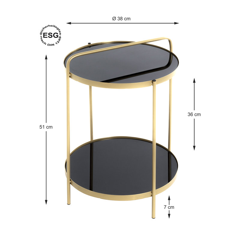 Sedillo Glass Top End Table