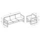Smith Patio Sofa and Lounge Chair with Sunbrella® Cushions