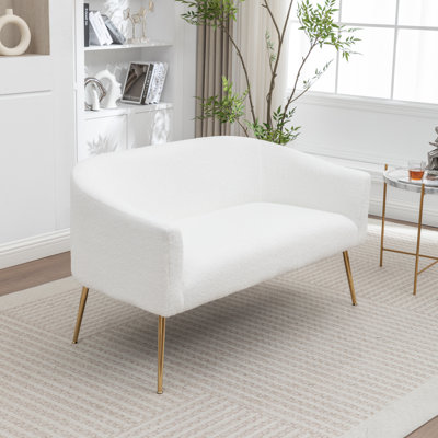 Jameila  Upholstered Faux Fur Loveseat