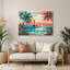 Nautique, Florida Keys, art mural en métal brun-920841846