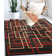 Tapis brun à motif abstrait Jep