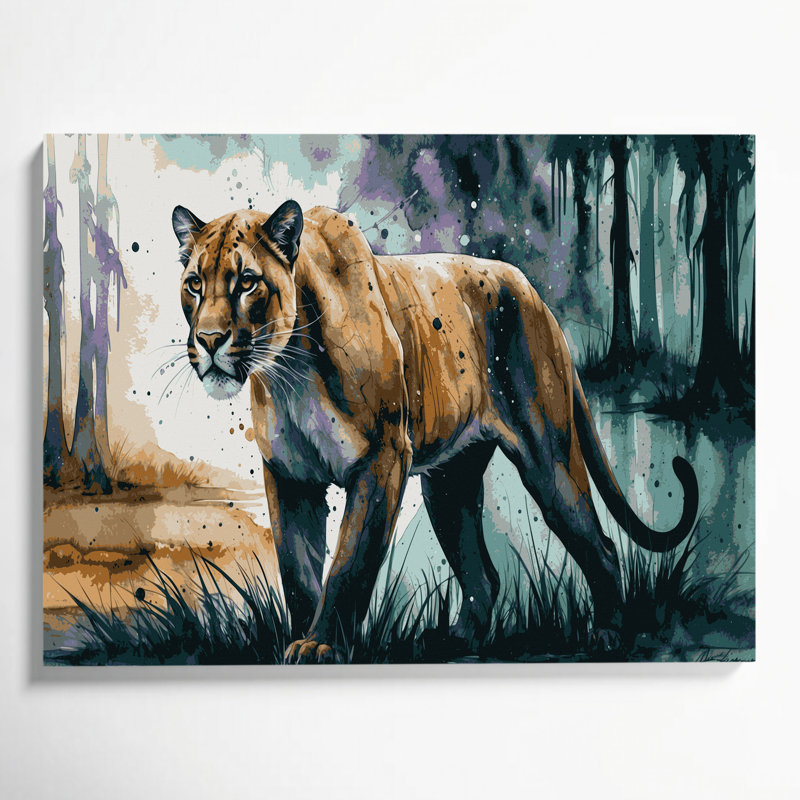 «Big Cats Florida Panther», art mural sur toile, H 16 po x l 20 po
