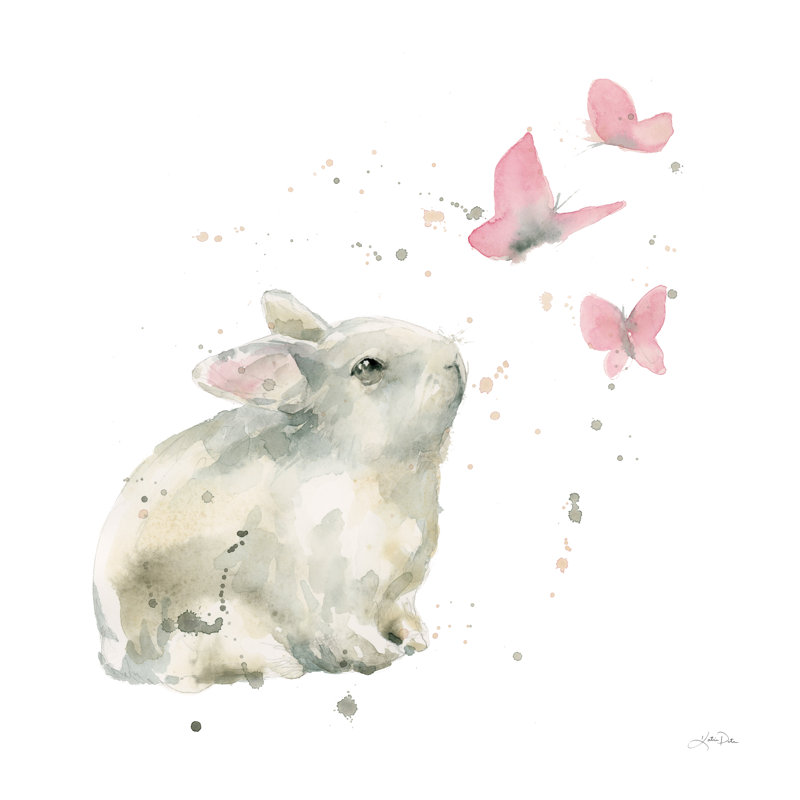 Dreaming Bunny I by Katrina Pete - Wrapped Canvas Painting, 30cm H x 30cm W x 3.8cm D