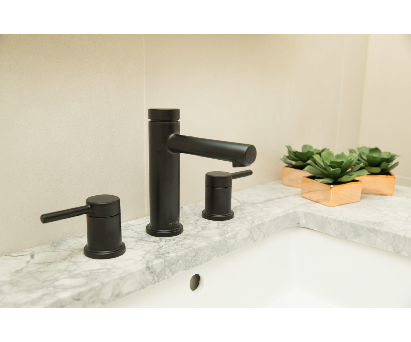 Align Widespread Bathroom Faucet Trim, Matte Black
