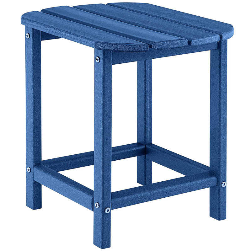 18" Patio Adirondack Side Table Weather Resistant Hdpe Garden Navy
