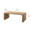 Table basse rectangulaire en bois récupéré, table basse à pieds latéraux en U en bois massif rustique, table basse minimaliste de style campagnard pour le salon