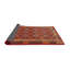 Tapis de zone rouge/brun contemporain-2030321046