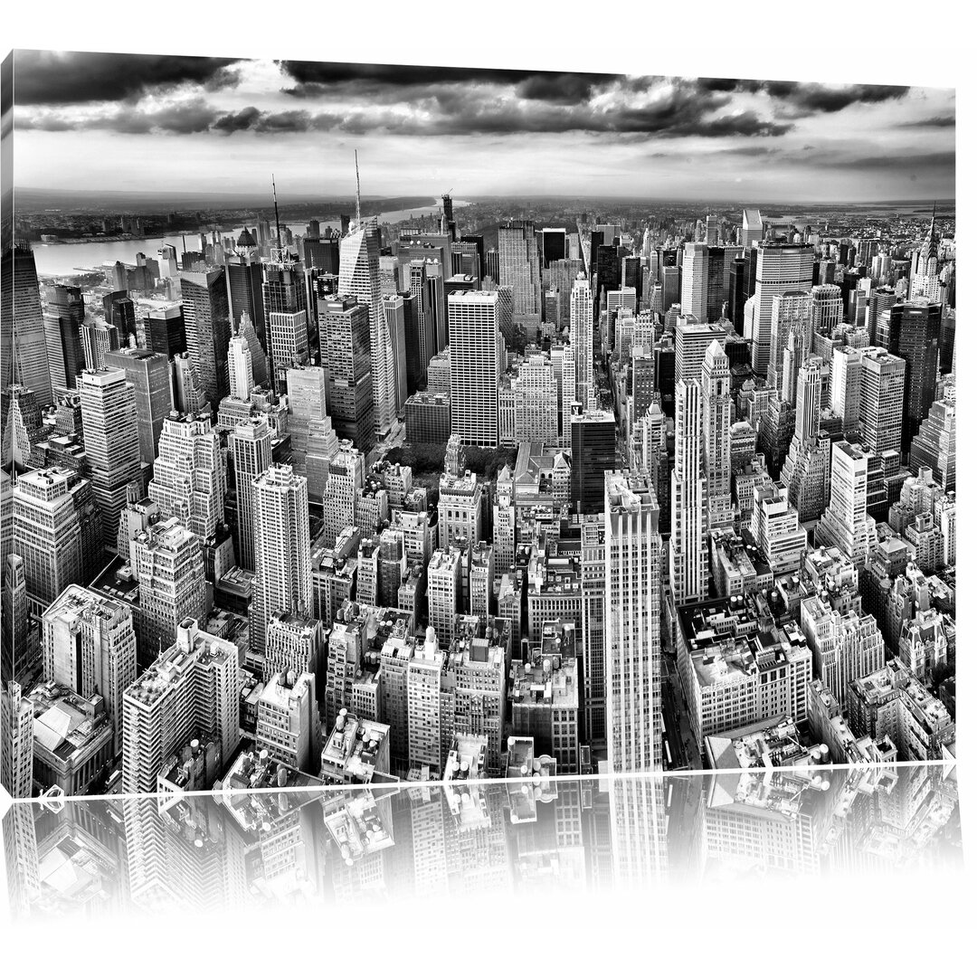 Leinwandbild New York Skyline in Monochrom