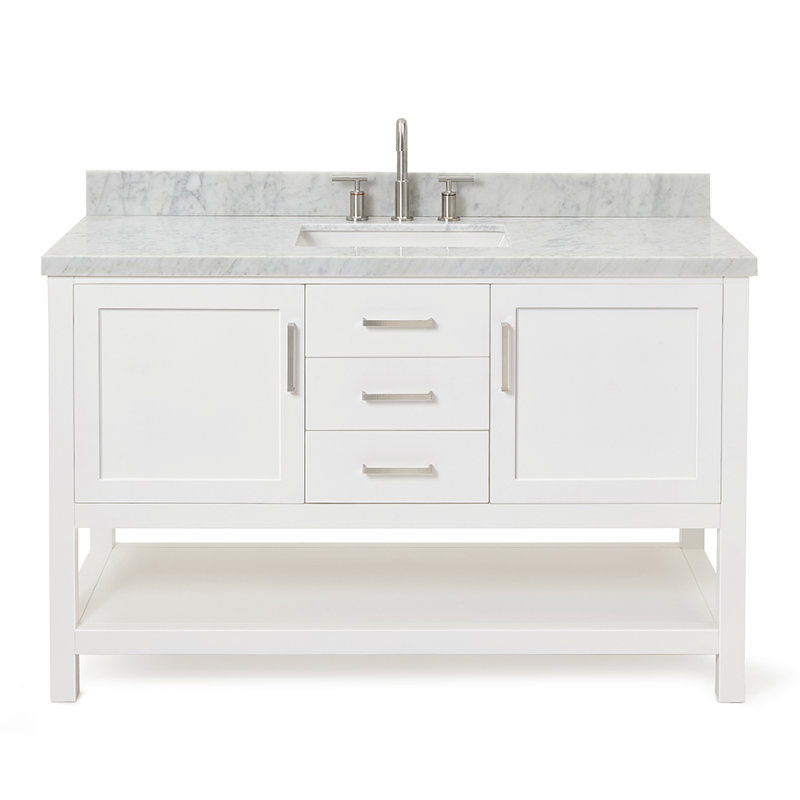 Bayhill 55'' W Single Vanity, White