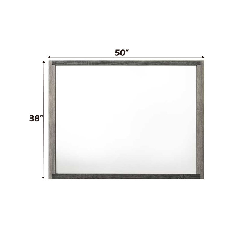 Casimiro Rectangular Mirror in Gray