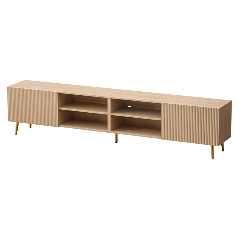 Meuble télé 86,6 po Modern, Bois naturel