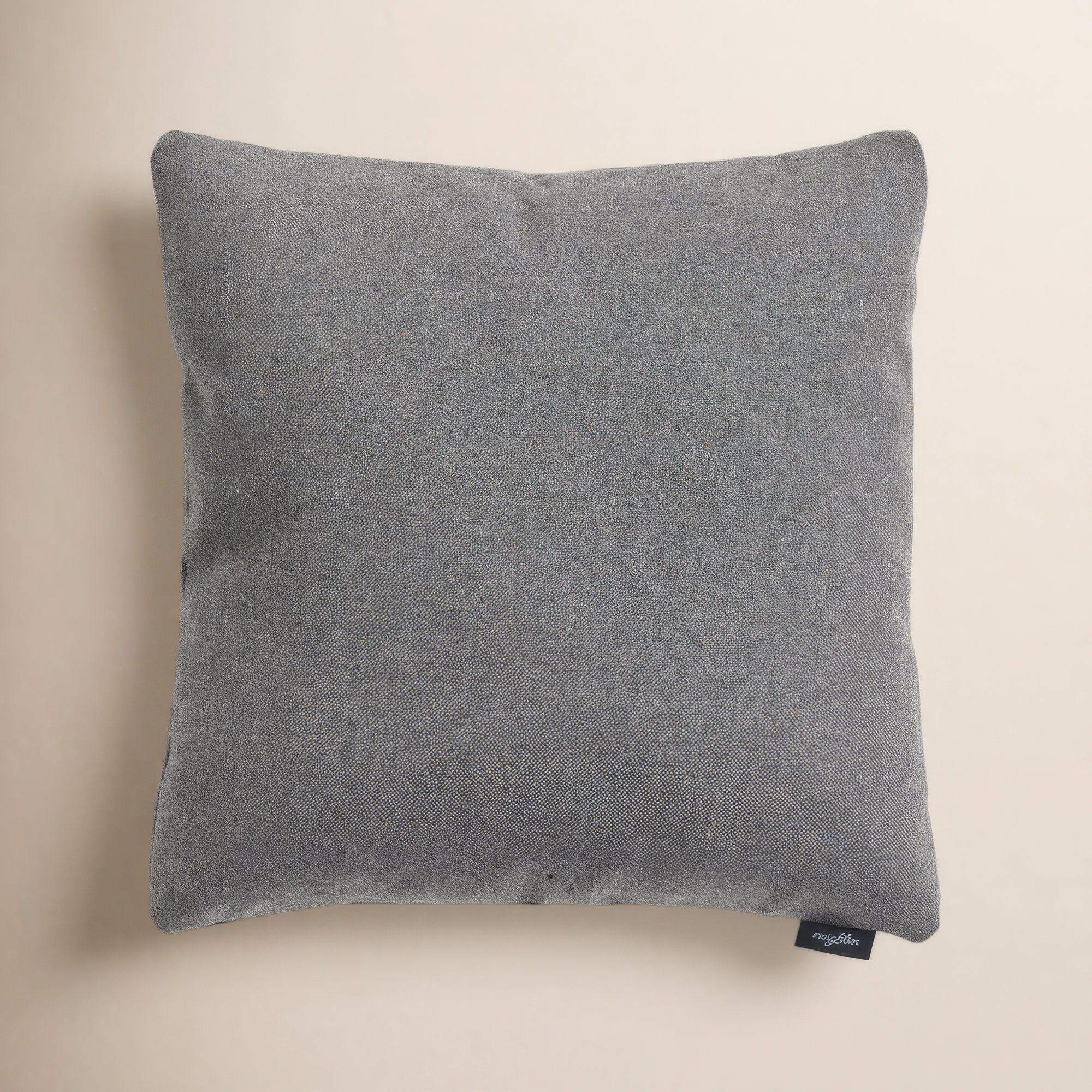 Crosshatch Sunbrella® Indoor/Outdoor Throw Pillow, Graystone, Square, 20"H x 20"W