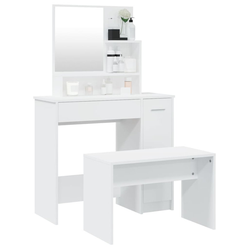 Libaan Dressing Table with Mirror, White