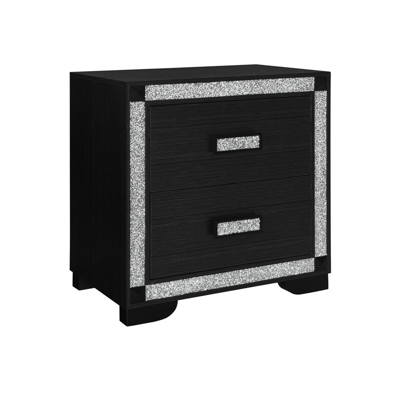 Table de chevet Soulmarie, Gris anthracite