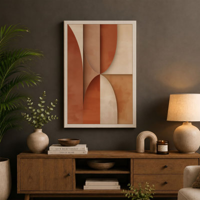 Layered Forms Minimalist - Wrapped Canvas