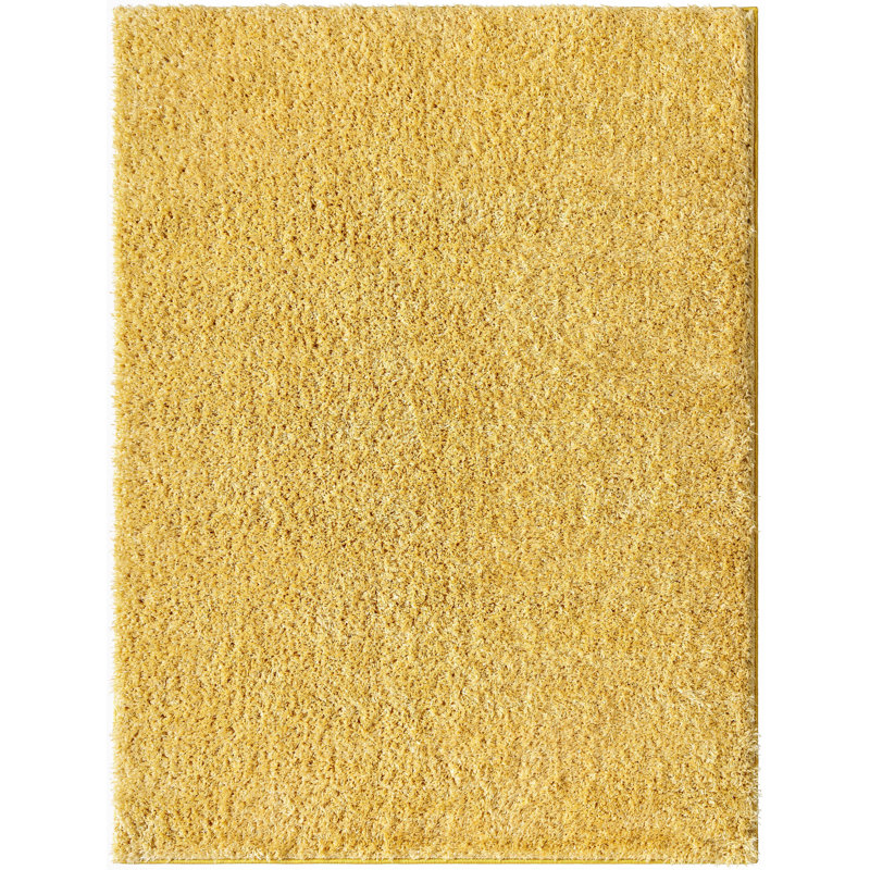 Tapis orange à poils longs Brandale, Rectangle 9 pi 3 po x 12 pi