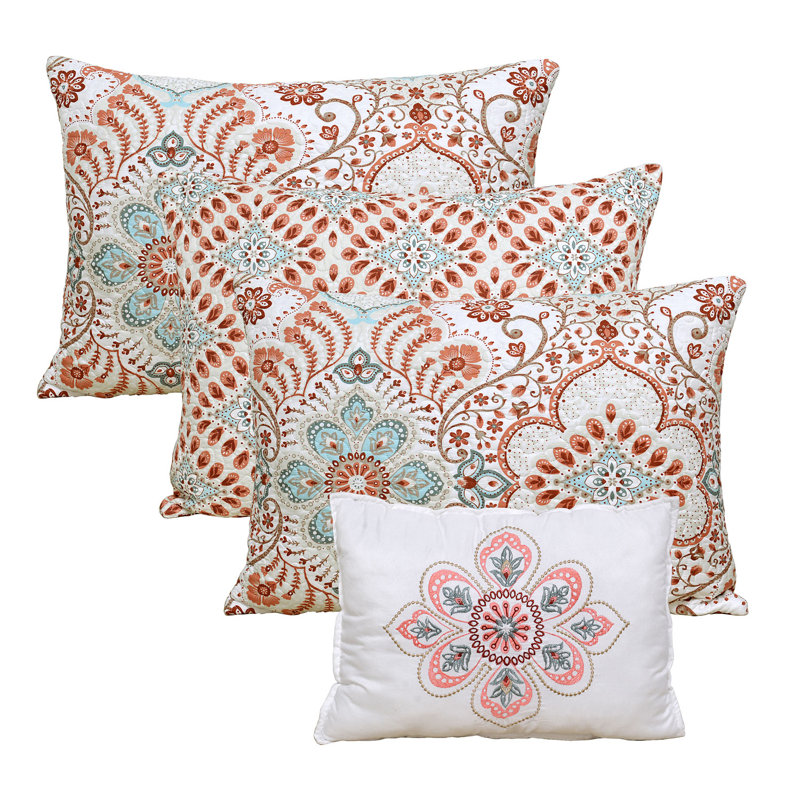 Bennington Damask Coral Reversible Daybed Cover Set